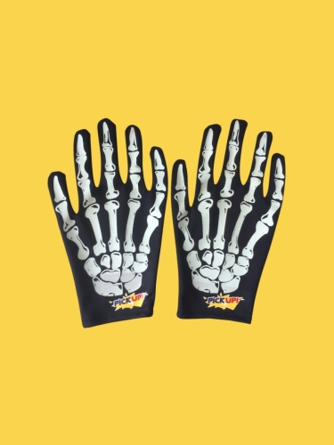 Guanti halloween con trattamento Glow in the Dark