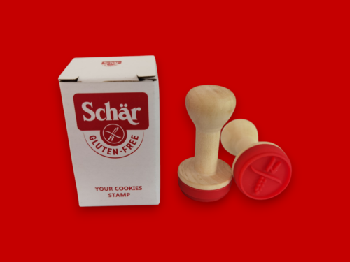 Timbrino in silicone e legno per biscotti 