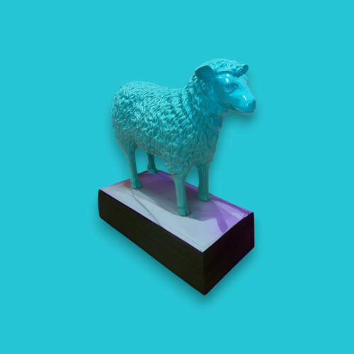 Pecora in dimensioni reali colorata a pantone, made in EU_Bruichladdich