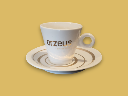 Tazzina caffè con decalco oro